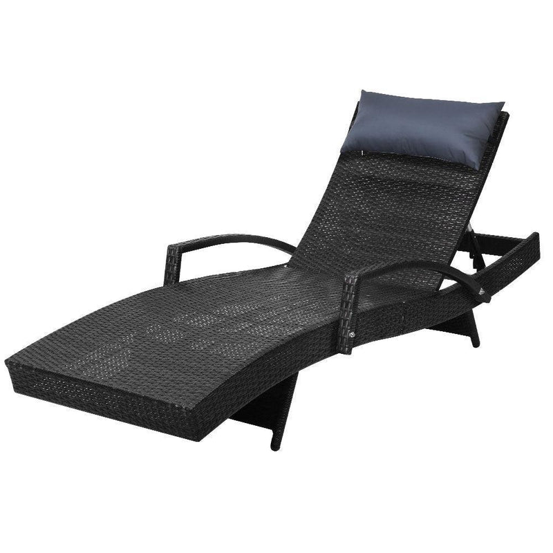 Gardeon Outdoor Sun Lounge Furniture Day Bed Wicker Pillow Sofa Set - John Cootes