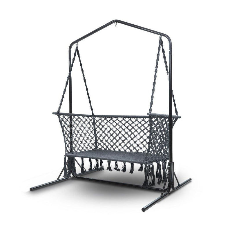 Gardeon Outdoor Swing Hammock Chair with Stand Frame 2 Seater Bench Furniture - John Cootes