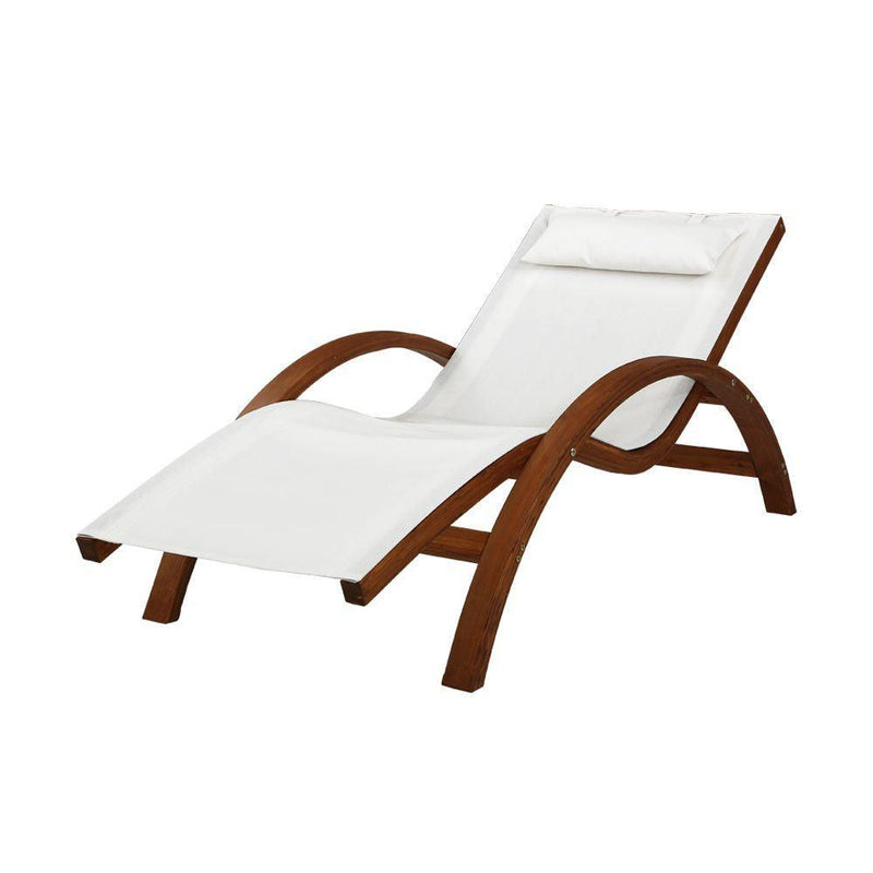 Gardeon Outdoor Wooden Sun Lounge Setting Day Bed Chair Garden Patio Furniture - John Cootes