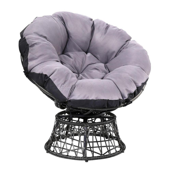 Gardeon Papasan Chair - Black - John Cootes