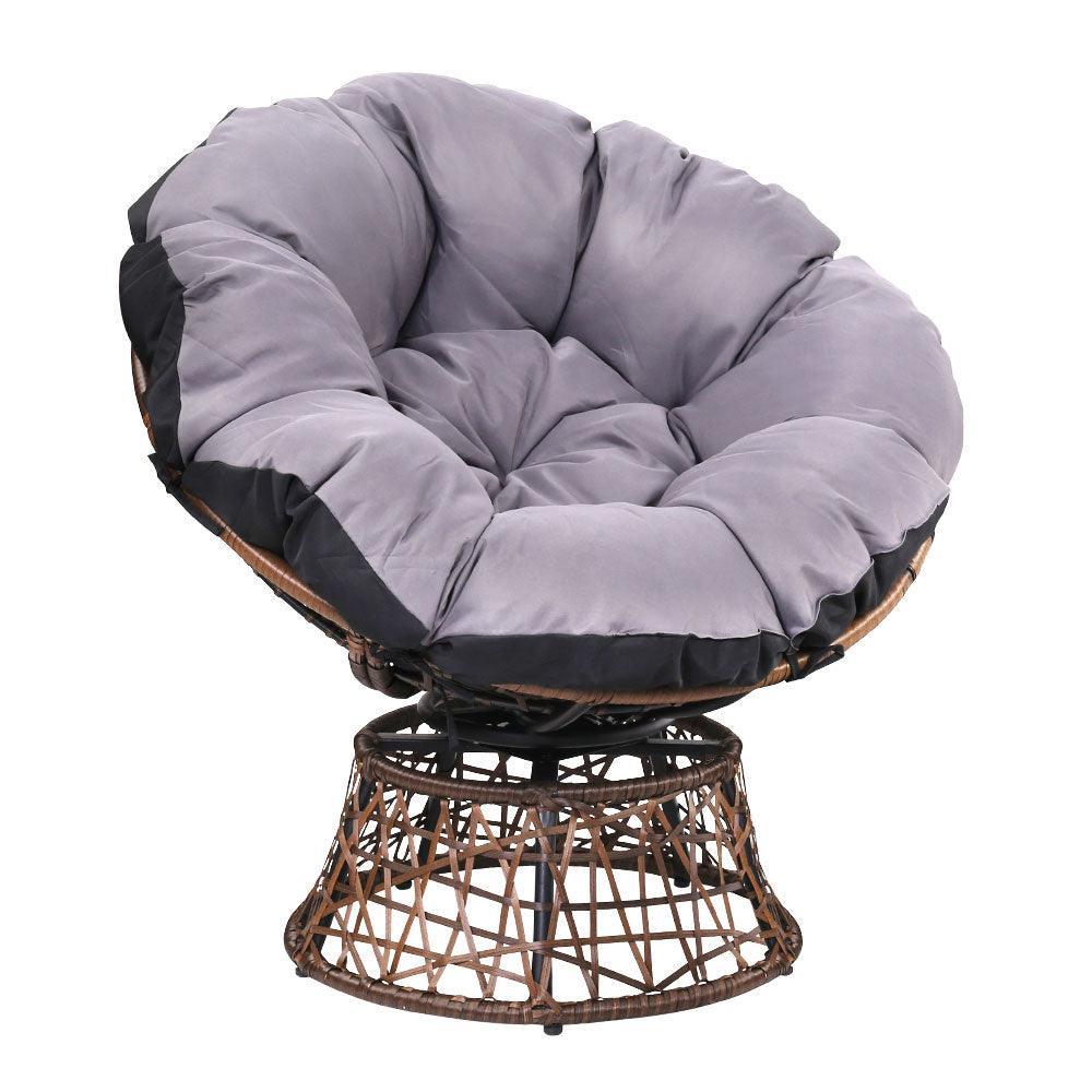 Gardeon Papasan Chair - Brown - John Cootes