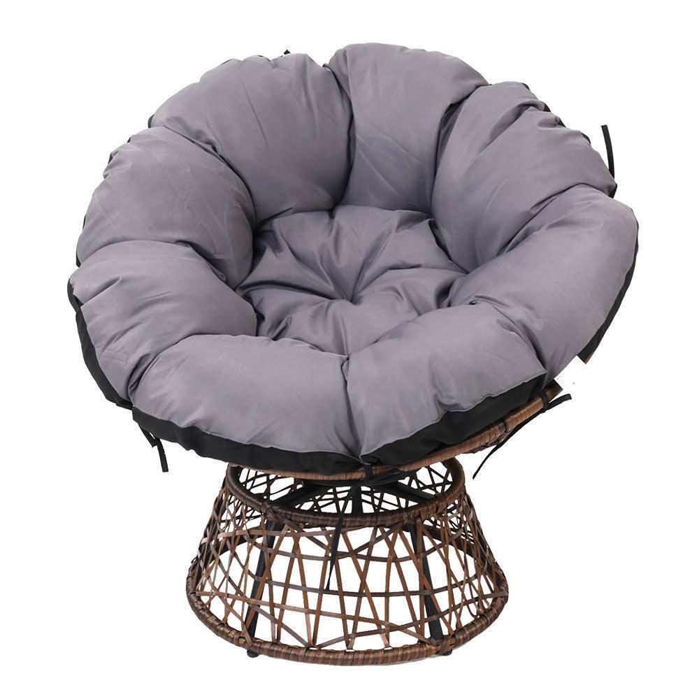 Gardeon Papasan Chair - Brown - John Cootes