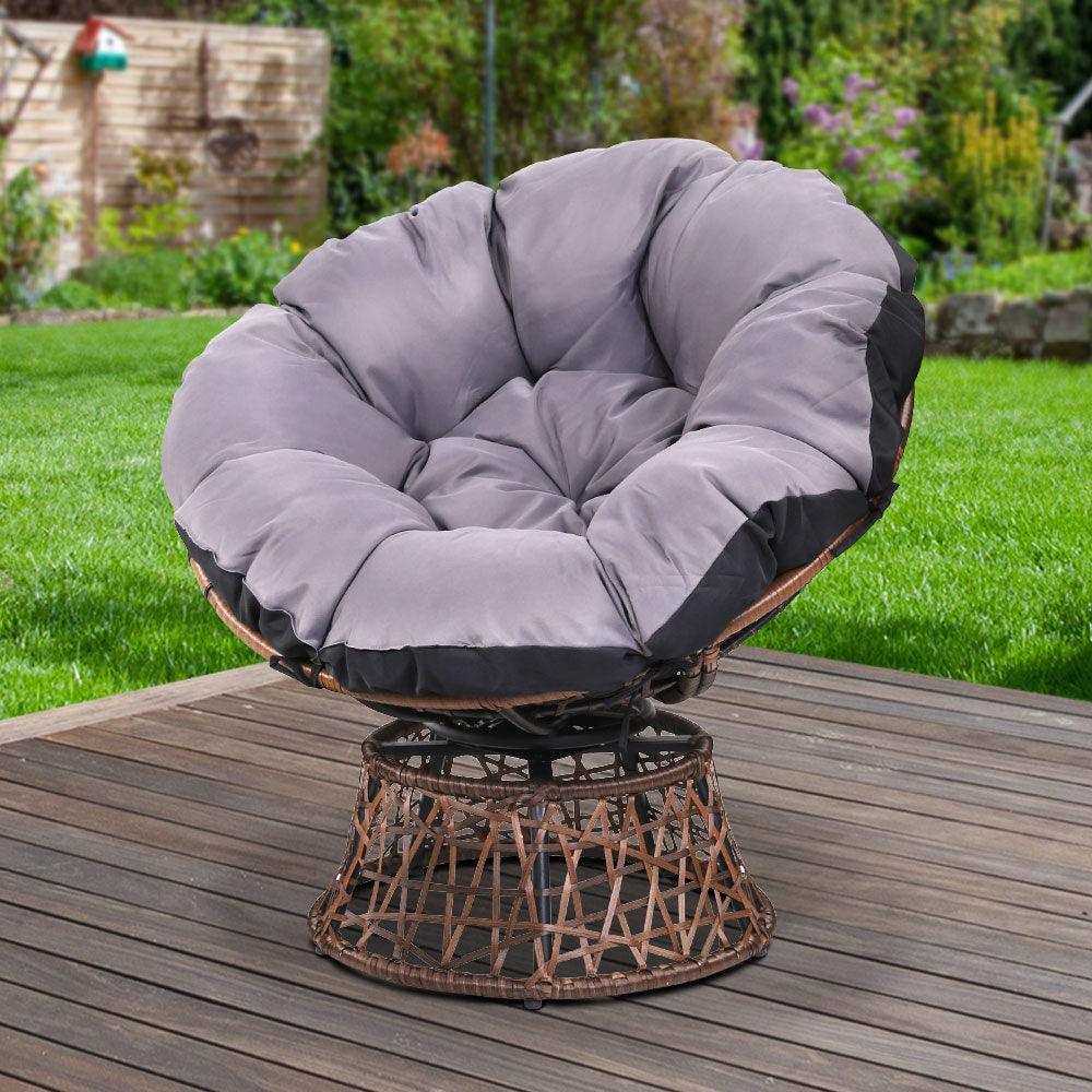 Gardeon Papasan Chair - Brown - John Cootes