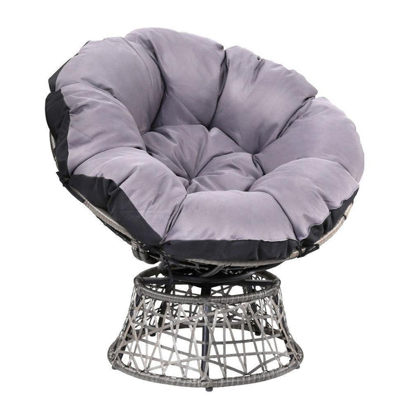 Gardeon Papasan Chair - Grey - John Cootes
