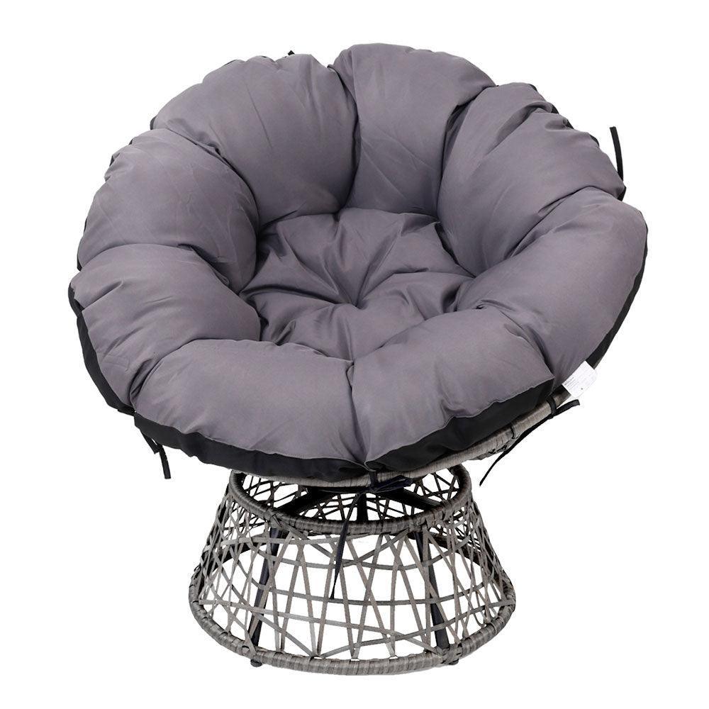 Gardeon Papasan Chair - Grey - John Cootes