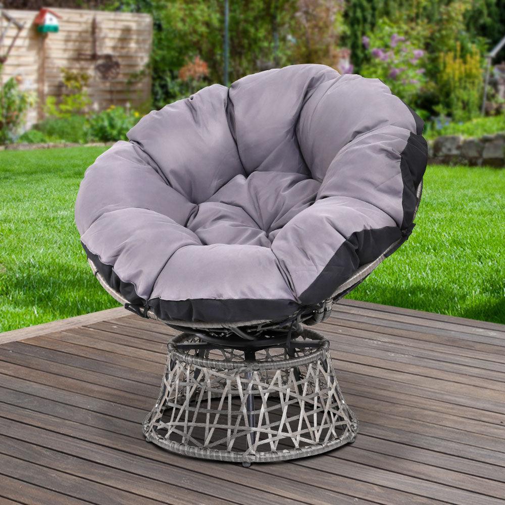 Gardeon Papasan Chair - Grey - John Cootes