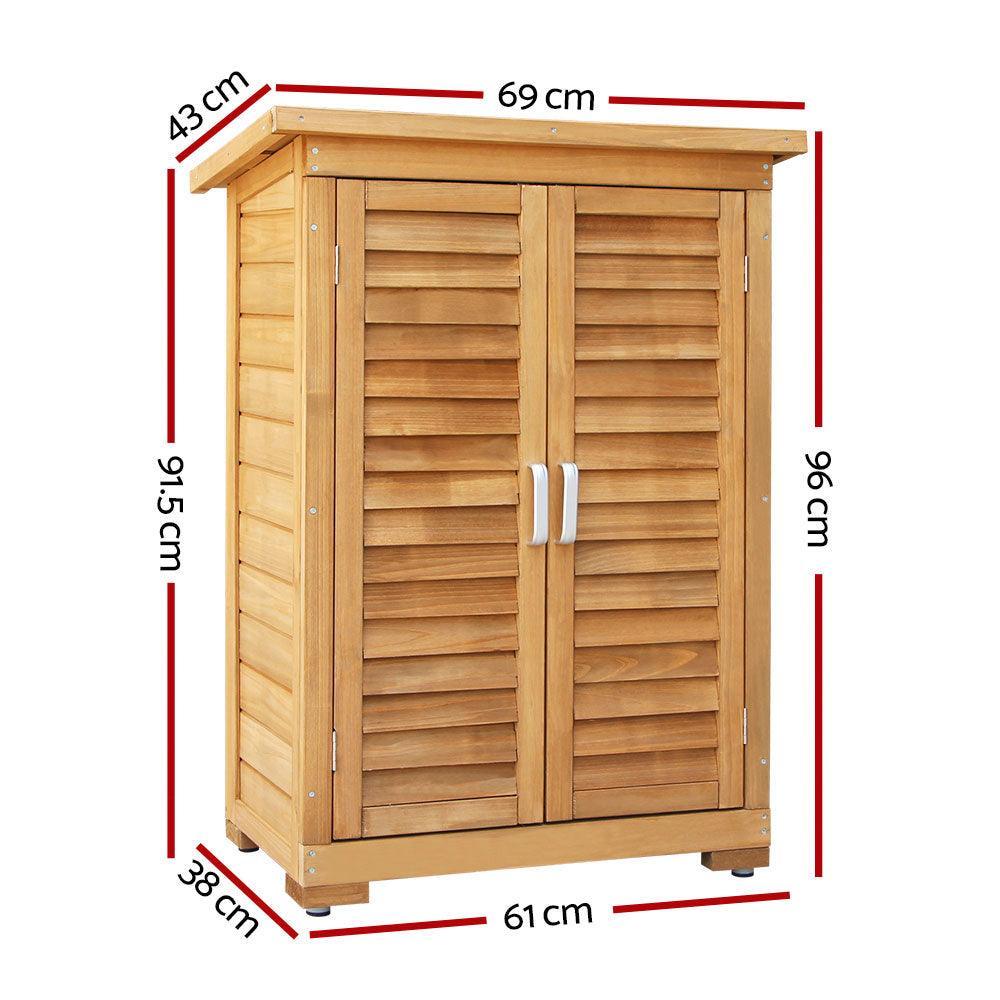 Gardeon Portable Wooden Garden Storage Cabinet - John Cootes