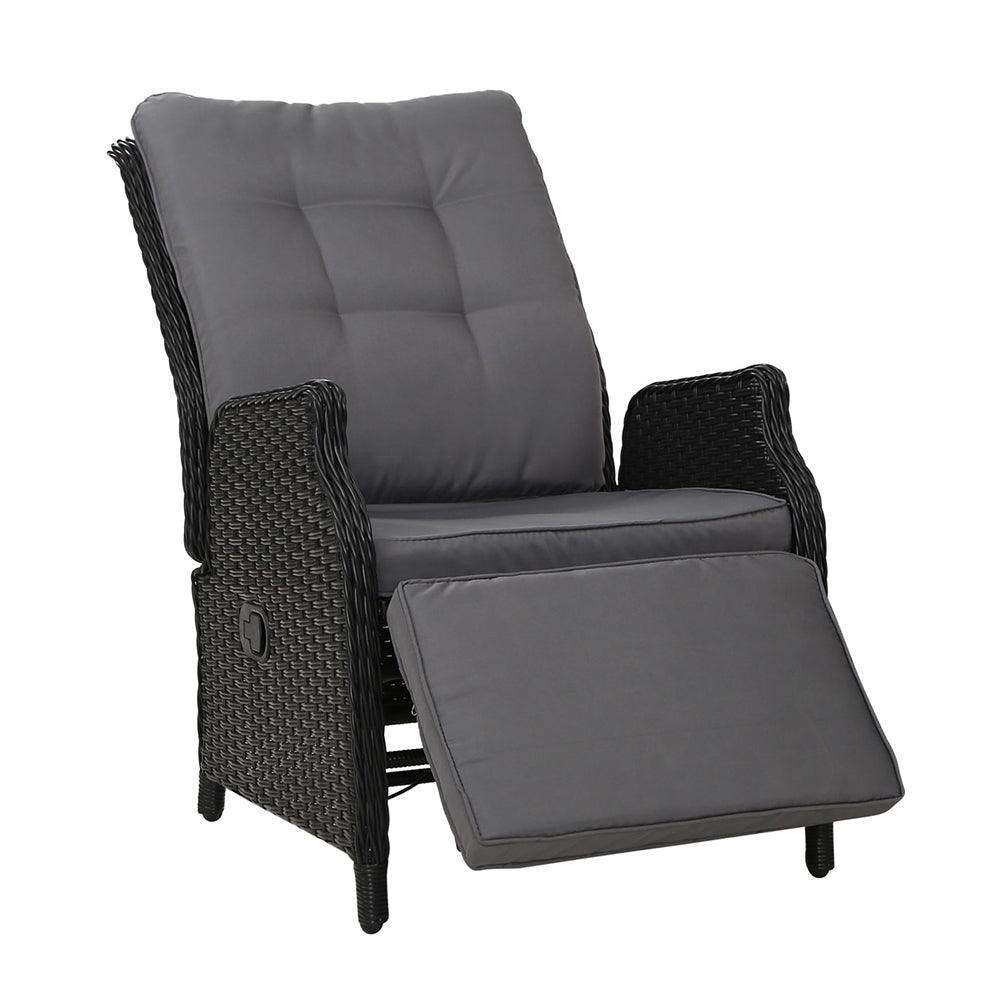 Gardeon Recliner Chair Sun lounge Setting Outdoor Furniture Patio Wicker Sofa - John Cootes