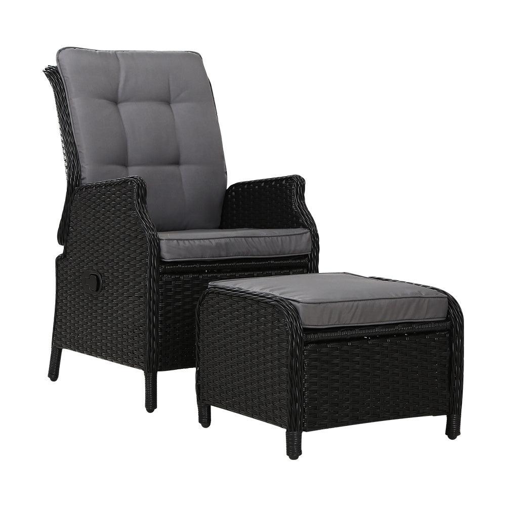 Gardeon Recliner Chair Sun lounge Setting Outdoor Furniture Patio Wicker Sofa - John Cootes