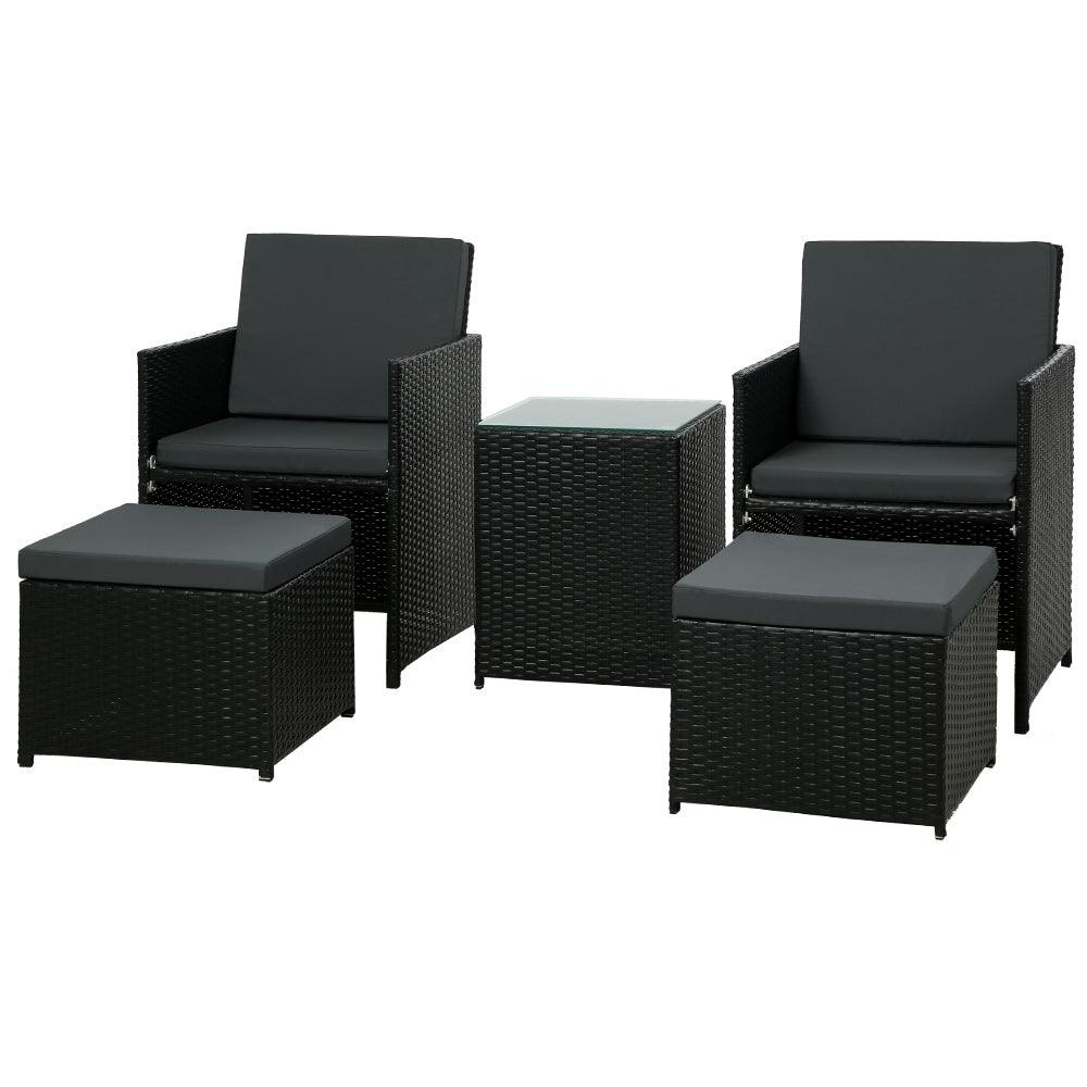 Gardeon Recliner Chairs Sun Lounge Wicker Lounger Outdoor Furniture Patio Sofa - John Cootes