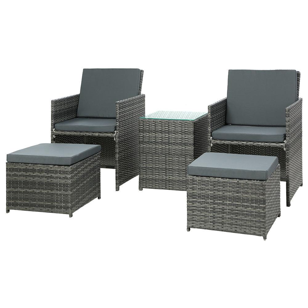 Gardeon Recliner Chairs Sun Lounge Wicker Lounger Outdoor Furniture Patio Sofa - John Cootes