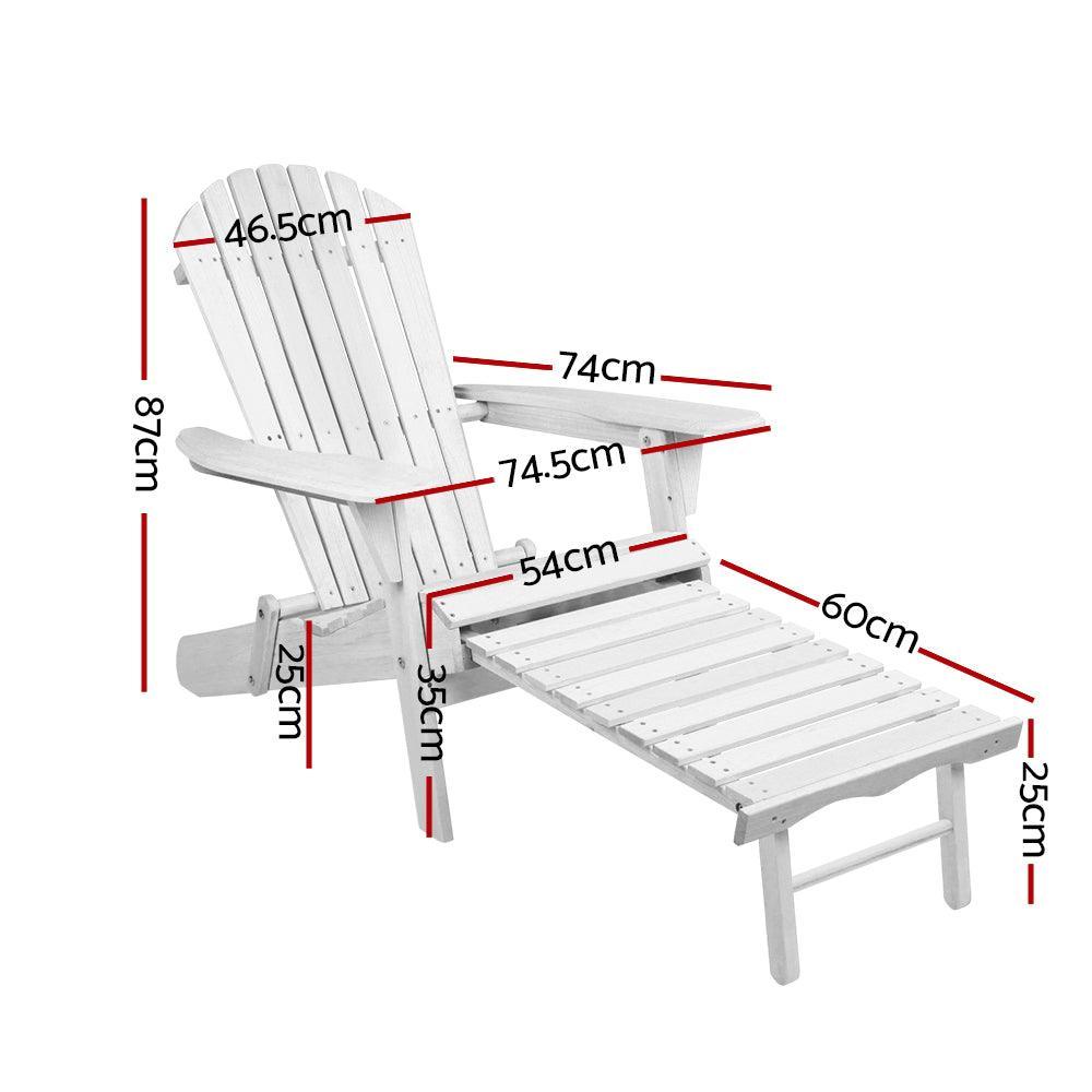 Gardeon Set of 2 Outdoor Sun Lounge Chairs Patio Furniture Lounger Beach Chair Adirondack - John Cootes