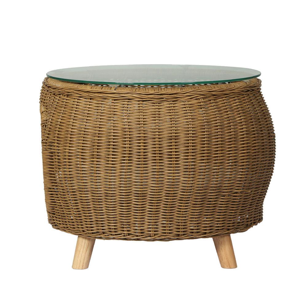 Gardeon Side Table Coffee Pet Bed Wicker Indoor Outdoor Furniture Patio Desk - John Cootes