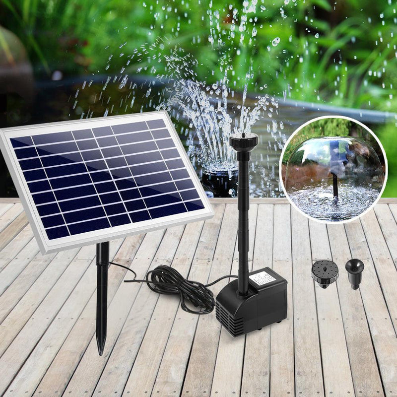 Gardeon Solar Pond Pump Powered Water Fountain Outdoor Submersible Filter 6.6FT - John Cootes
