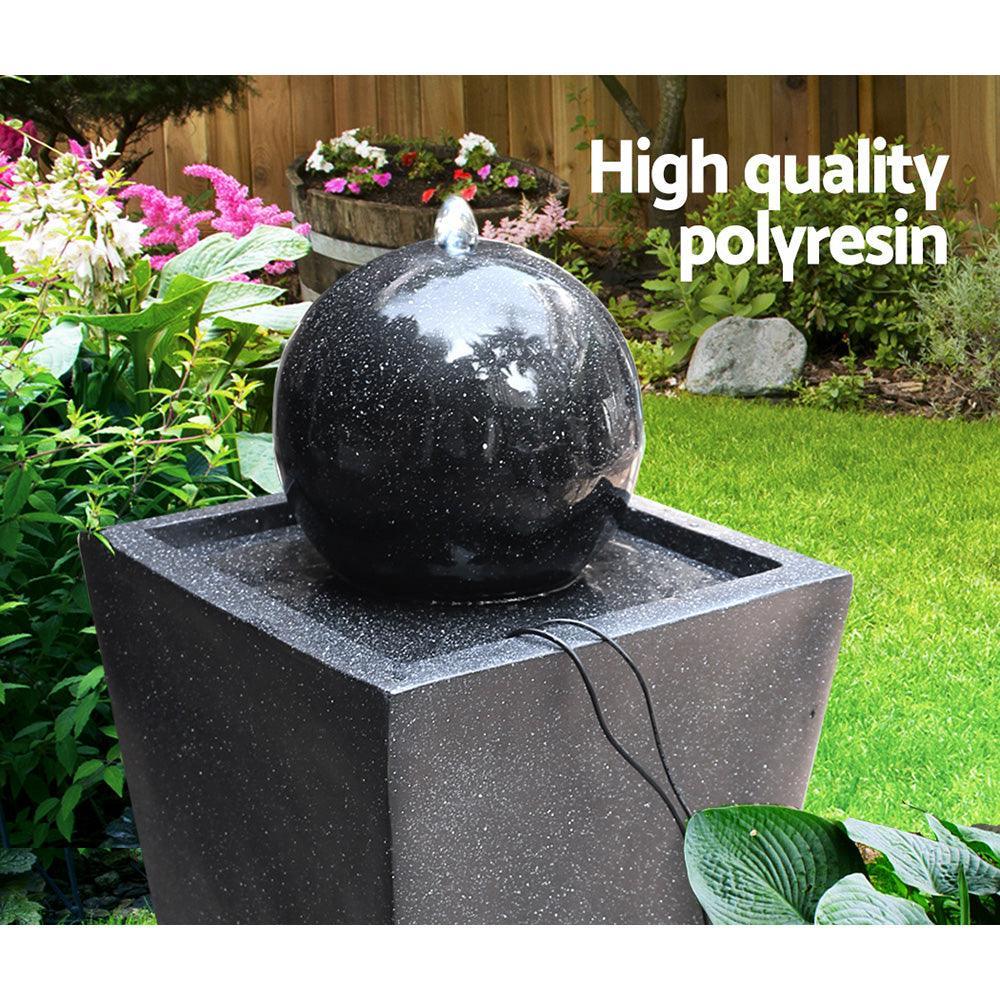 Gardeon Solar Powered Water Fountain - Black - John Cootes