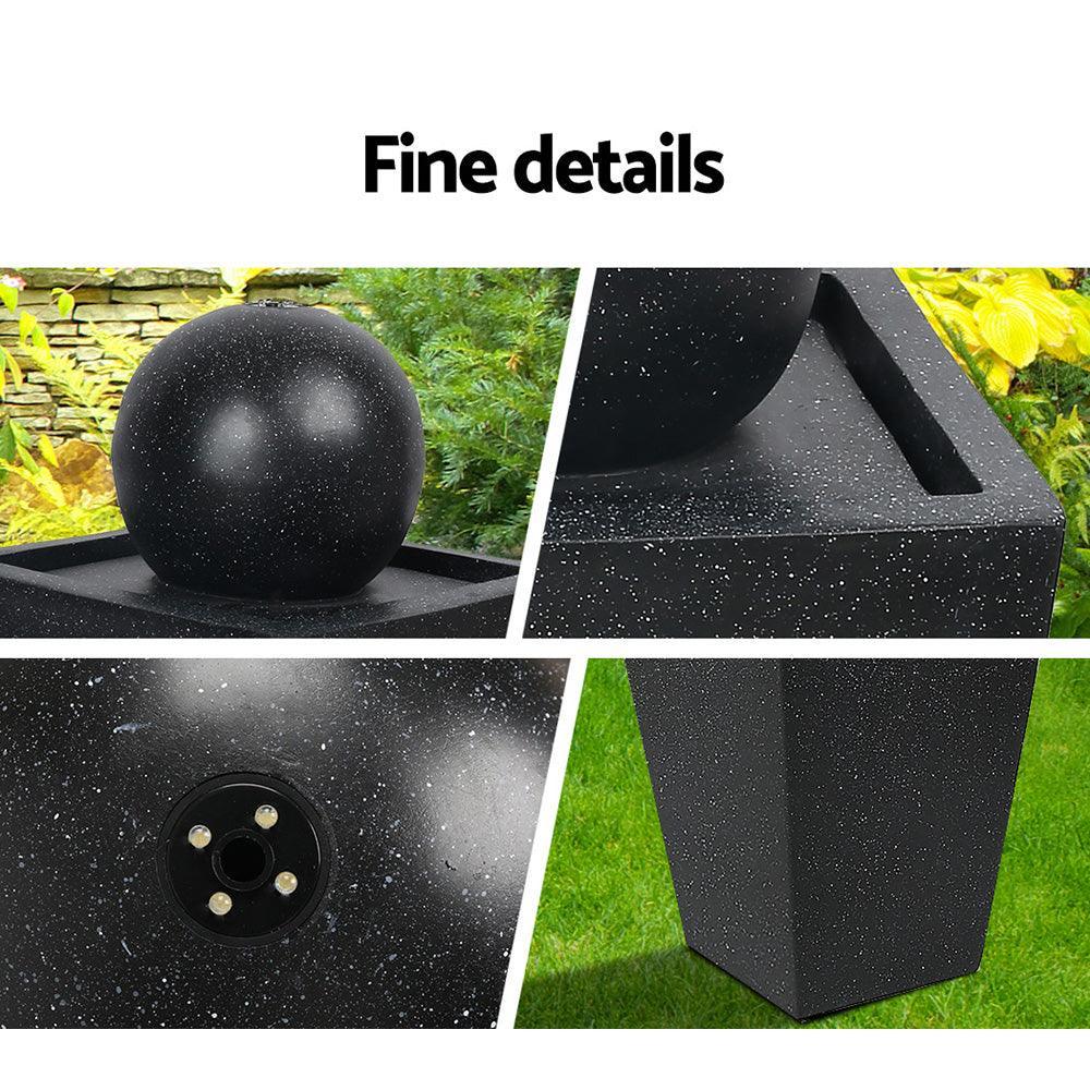 Gardeon Solar Powered Water Fountain - Black - John Cootes