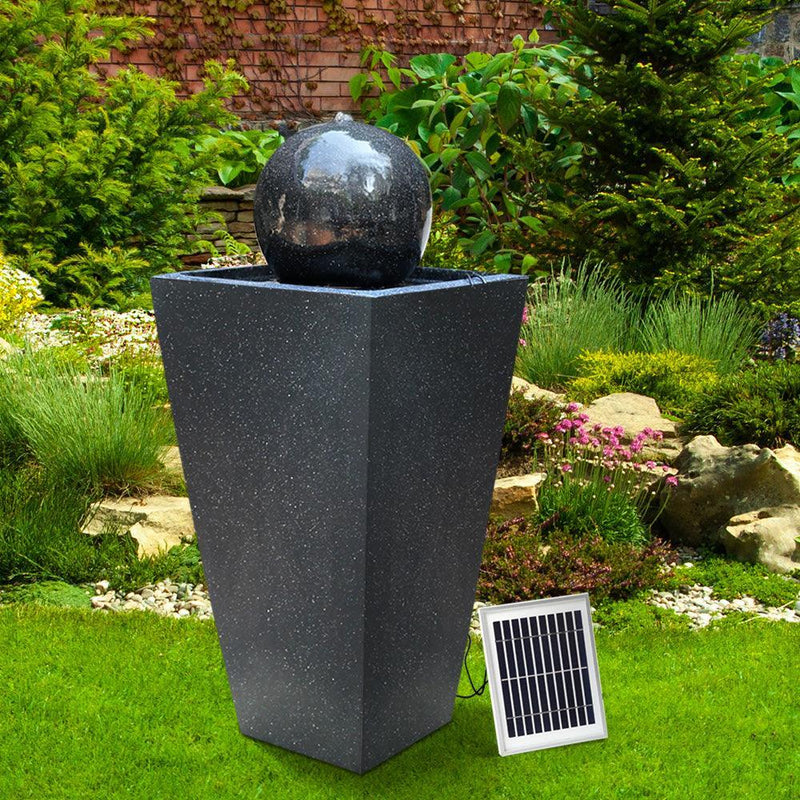 Gardeon Solar Powered Water Fountain - Black - John Cootes