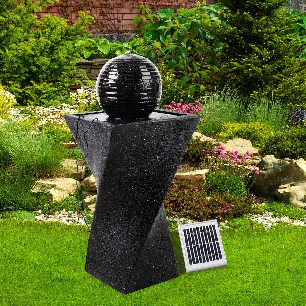 Gardeon Solar Powered Water Fountain Twist Design with Lights - John Cootes