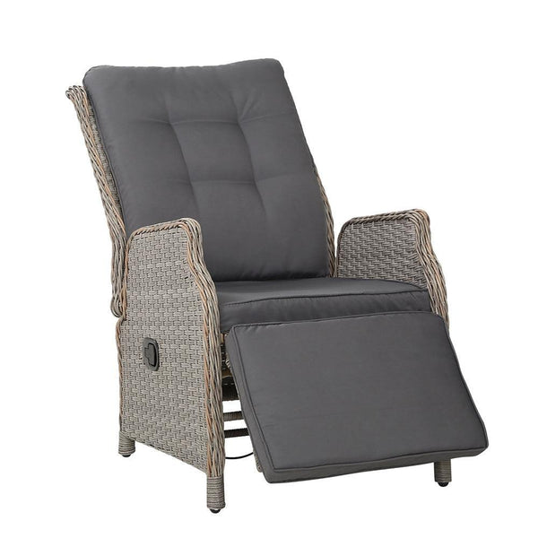 Gardeon Sun lounge Setting Recliner Chair Outdoor Furniture Patio Wicker Sofa - John Cootes