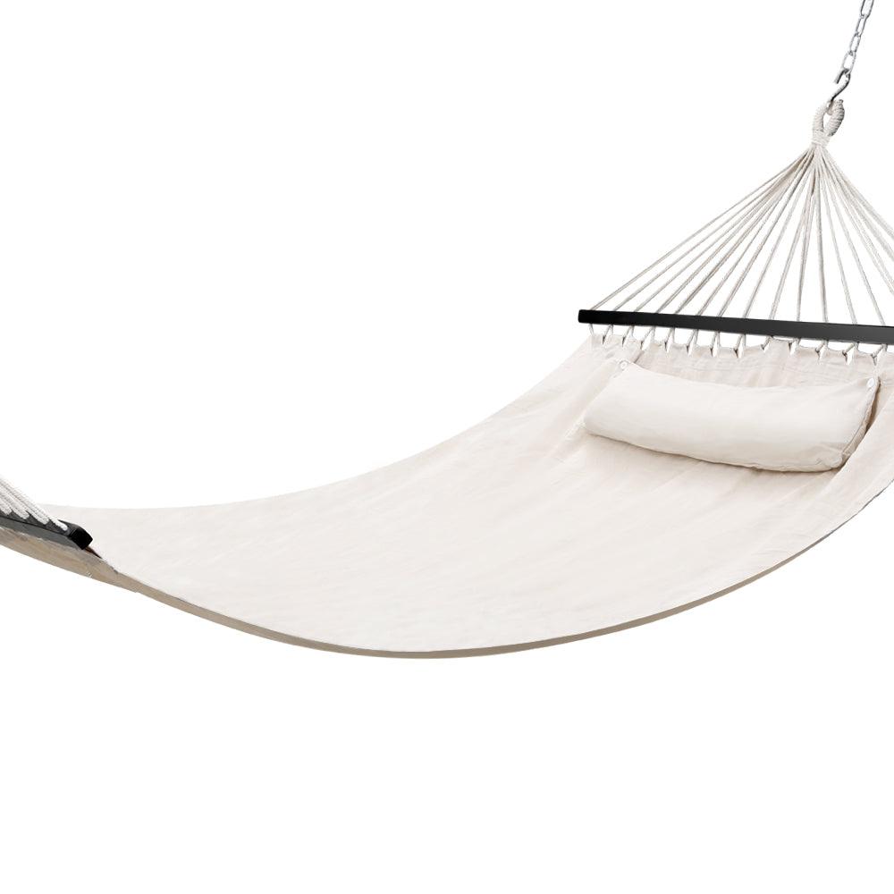 Gardeon Swing Double Hammock Bed Cream - John Cootes