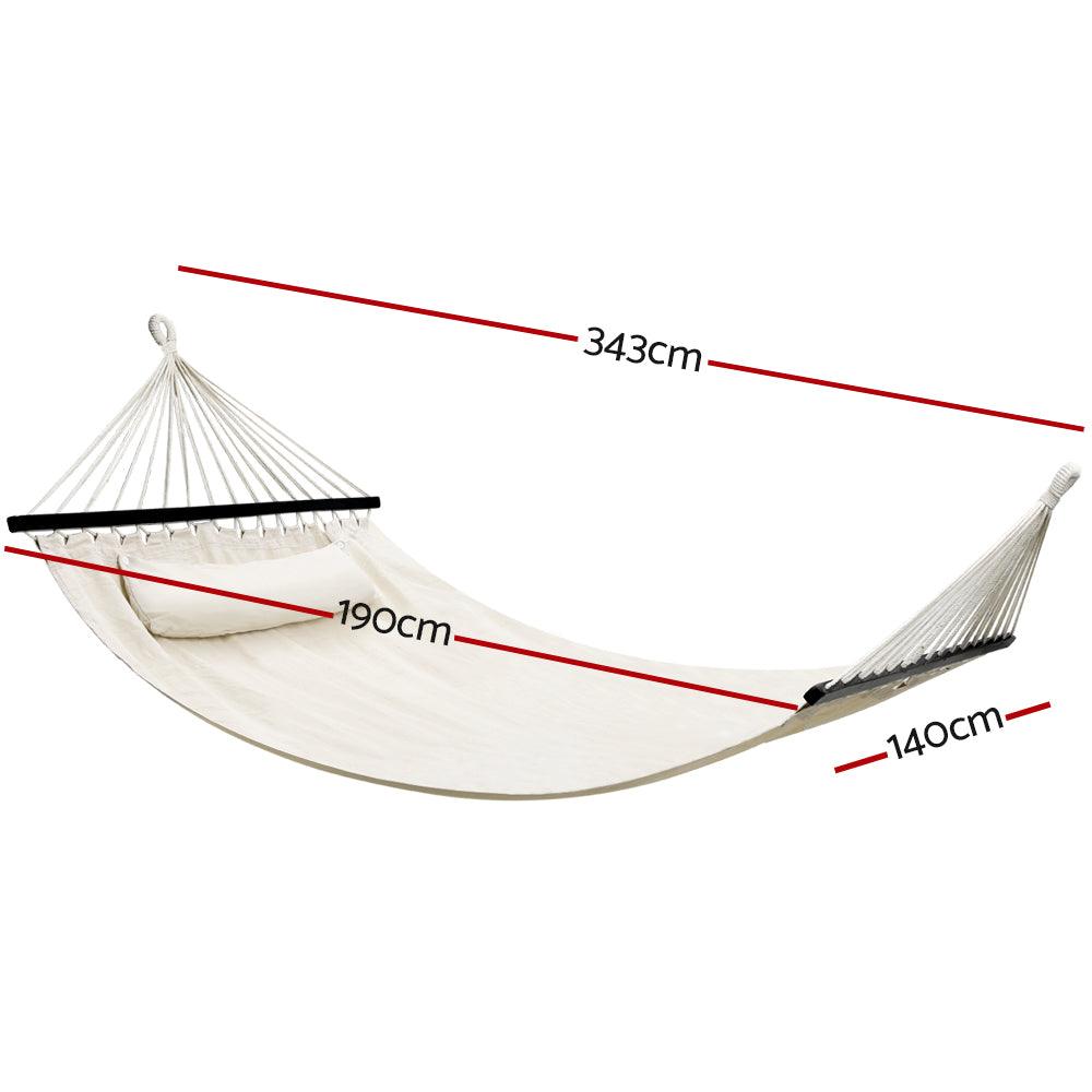 Gardeon Swing Double Hammock Bed Cream - John Cootes