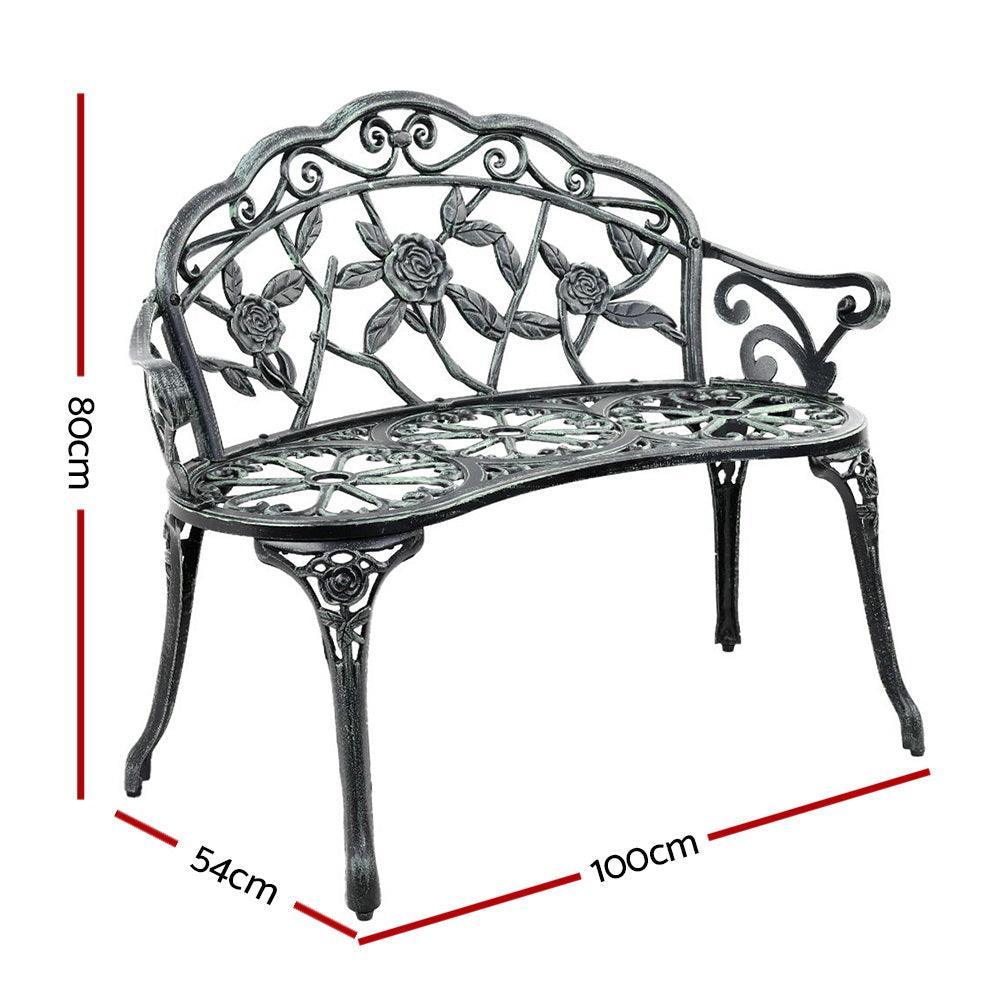 Gardeon Victorian Garden Bench - Green - John Cootes