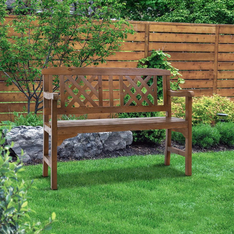 Gardeon Wooden Garden Bench 2 Seat Patio Furniture Timber Outdoor Lounge Chair Natural - John Cootes