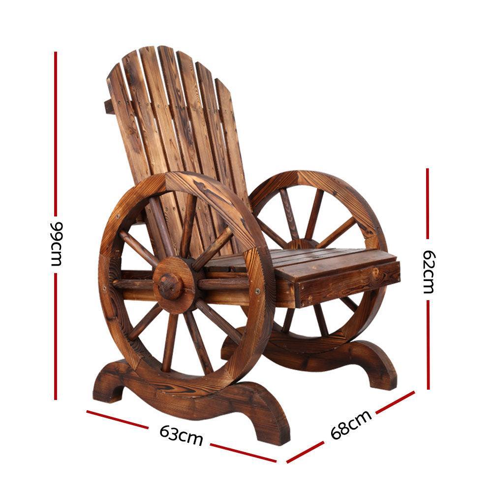 Gardeon Wooden Wagon Chair Outdoor - John Cootes