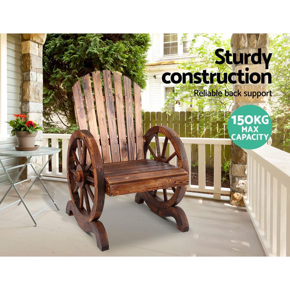 Gardeon Wooden Wagon Chair Outdoor - John Cootes