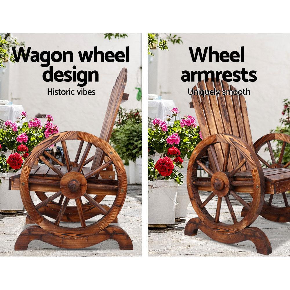 Gardeon Wooden Wagon Chair Outdoor - John Cootes