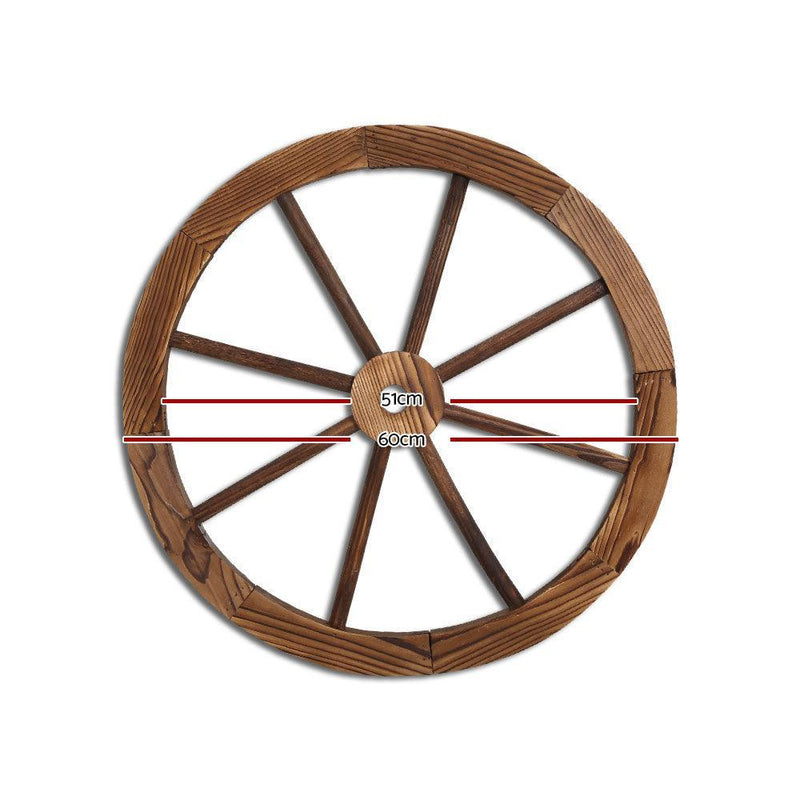 Gardeon Wooden Wagon Wheel X2 - John Cootes