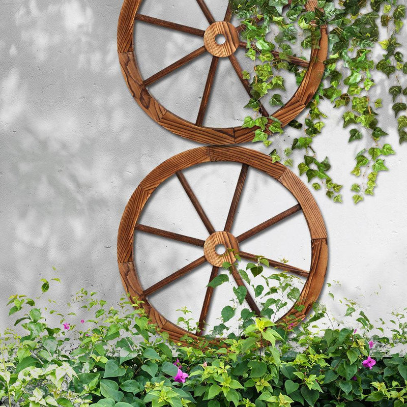 Gardeon Wooden Wagon Wheel X2 - John Cootes