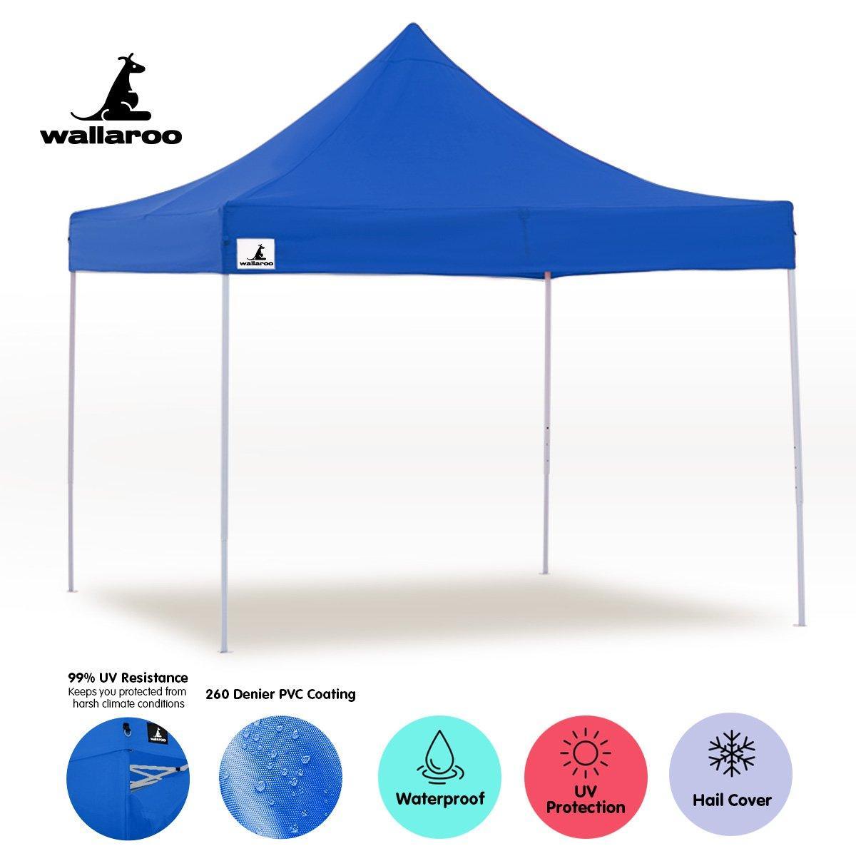 Gazebo Tent Marquee 3x3 PopUp Outdoor Wallaroo - Blue - John Cootes