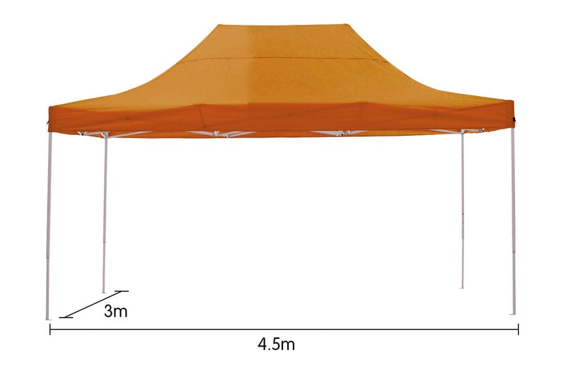 Gazebo Tent Marquee 3x4.5m PopUp Outdoor Wallaroo Orange - John Cootes