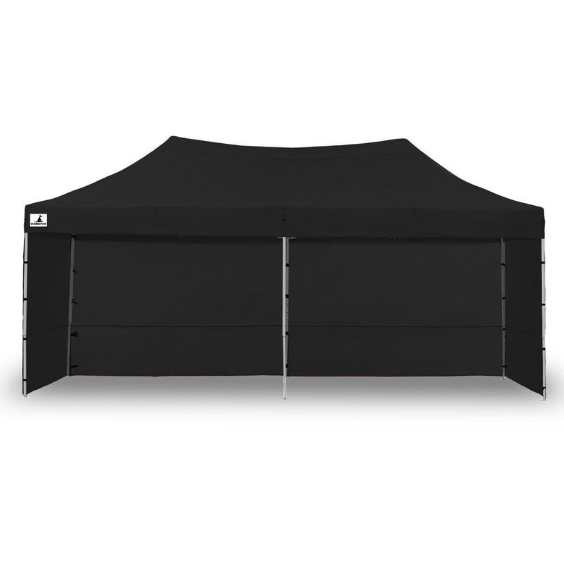 Gazebo Tent Marquee 3x6m PopUp Outdoor Wallaroo Black - John Cootes