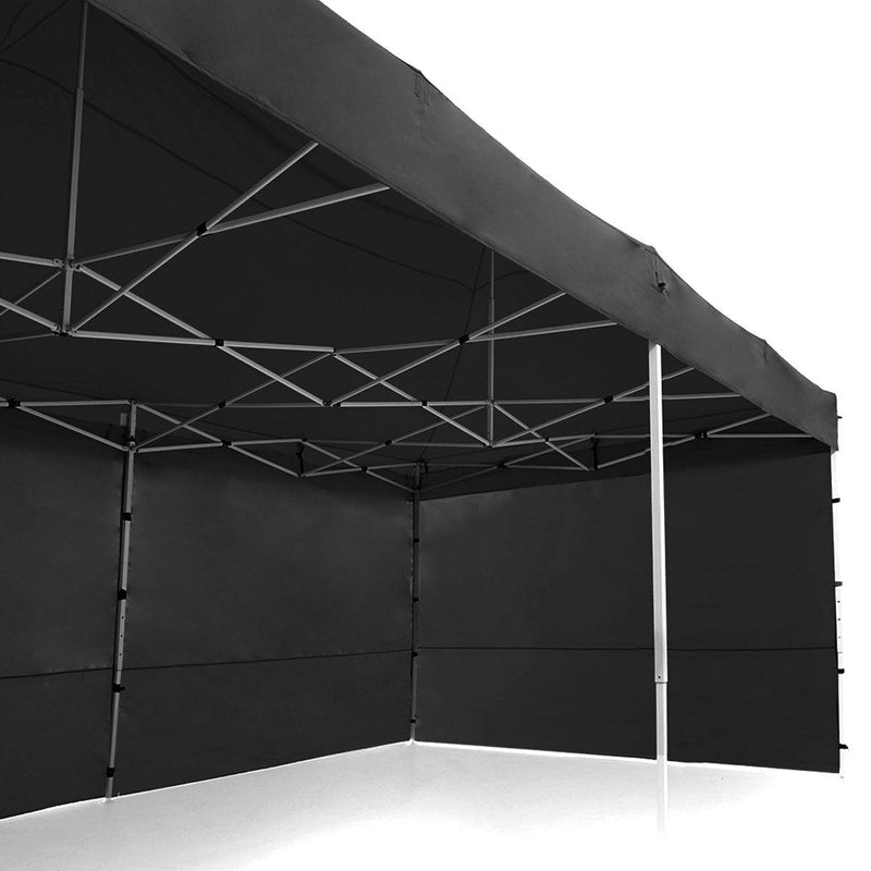 Gazebo Tent Marquee 3x6m PopUp Outdoor Wallaroo Black - John Cootes