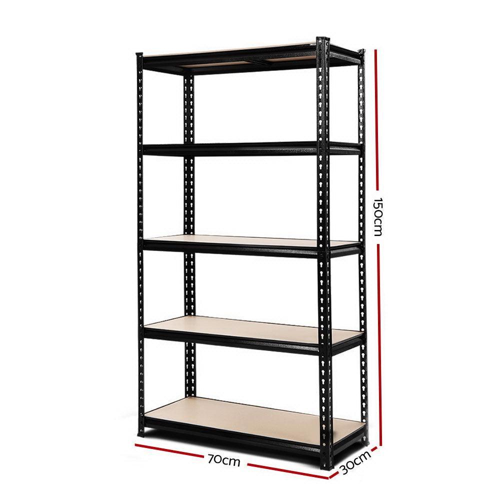 Giantz 1.5M Warehouse Racking Rack Storage Shelf Organiser Industrial Shelving Garage Kitchen Store Shelves Steel - John Cootes