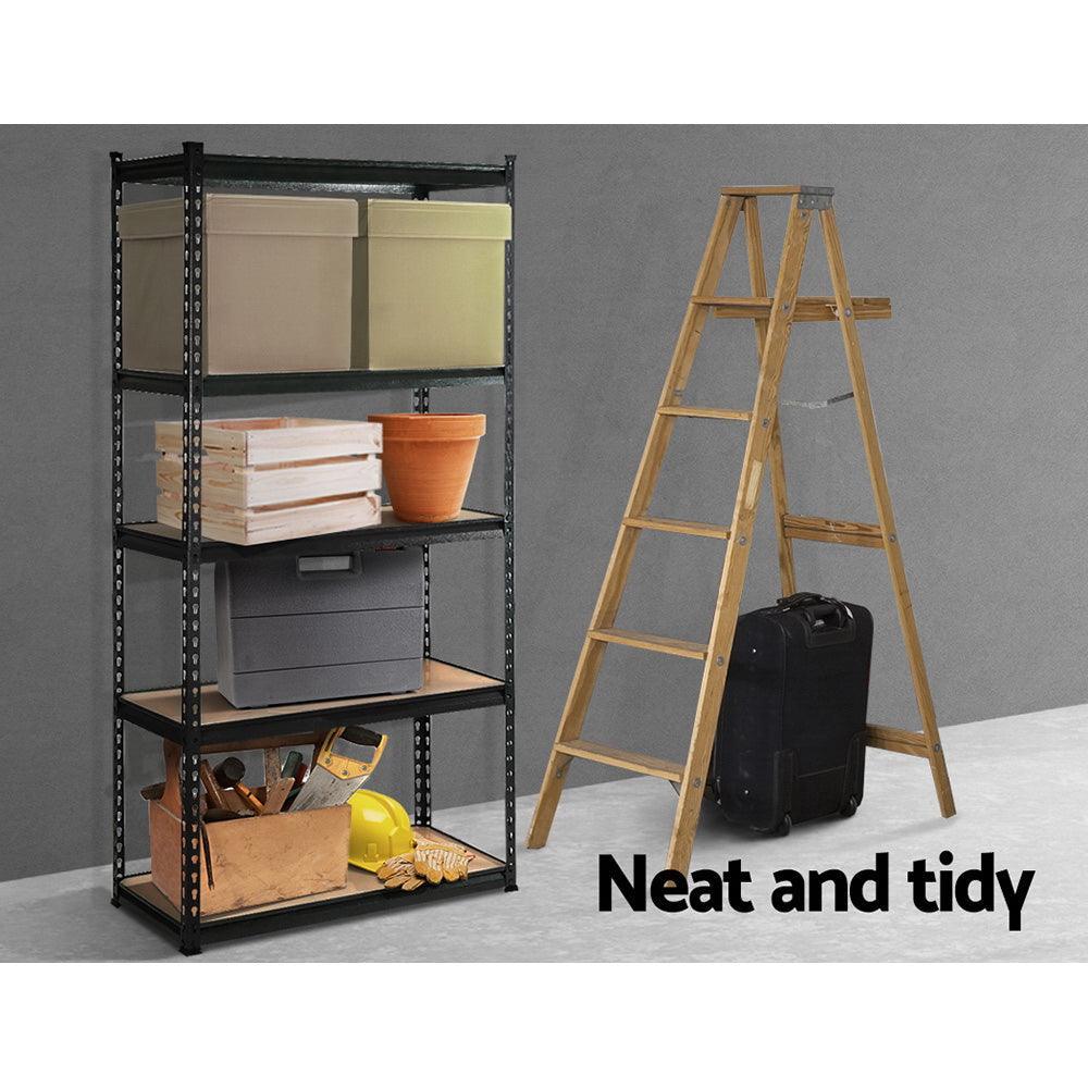 Giantz 1.5M Warehouse Racking Rack Storage Shelf Organiser Industrial Shelving Garage Kitchen Store Shelves Steel - John Cootes