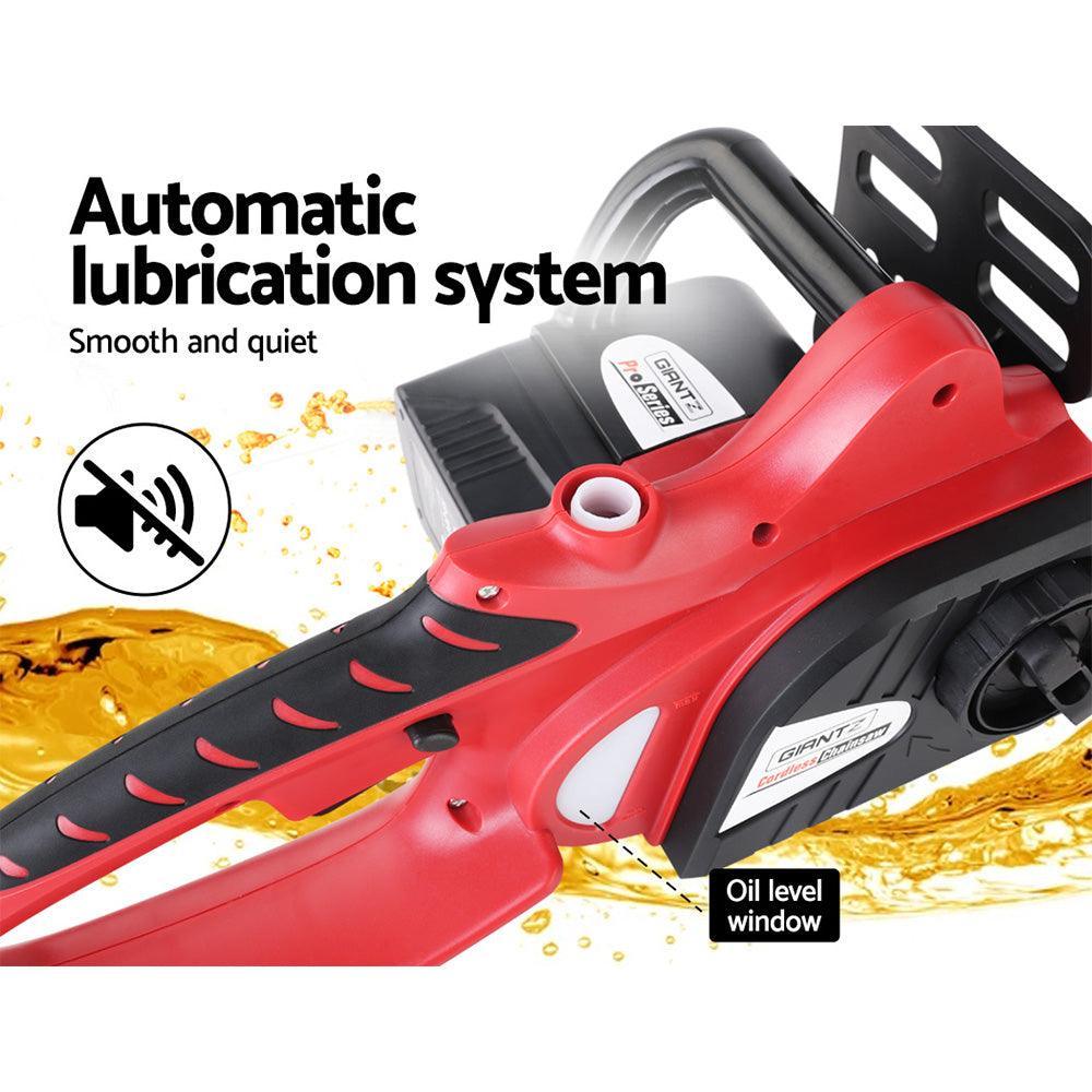 Giantz 20V Cordless Chainsaw - Black and Red - John Cootes