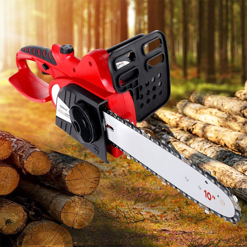 Giantz 20V Cordless Chainsaw - Black and Red - John Cootes