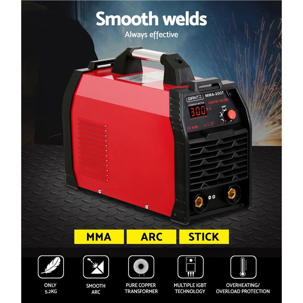 Giantz 300Amp Inverter Welder MMA ARC iGBT DC Gas Welding Machine Stick Portable - John Cootes