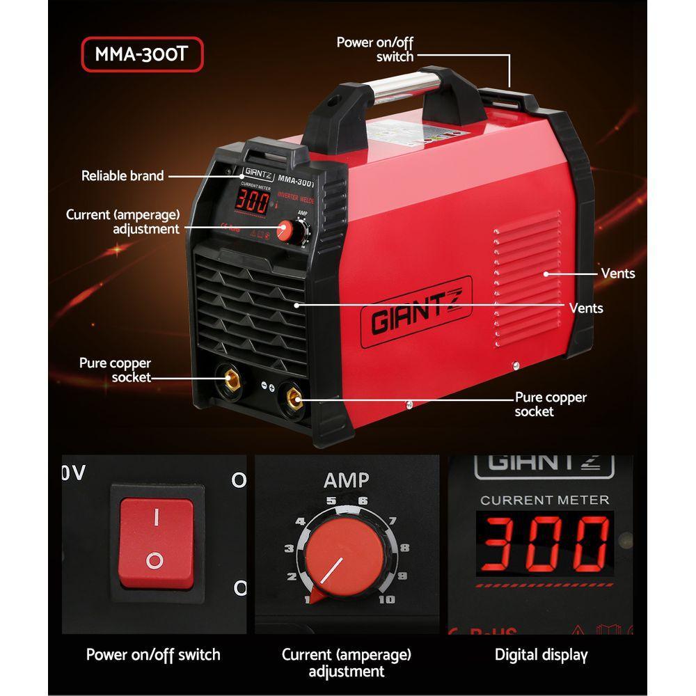 Giantz 300Amp Inverter Welder MMA ARC iGBT DC Gas Welding Machine Stick Portable - John Cootes