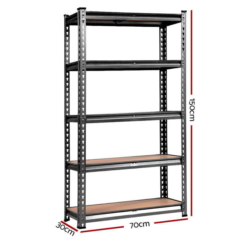 Giantz 3x1.5M Warehouse Racking Shelving Storage Rack Steel Garage Shelf Shelves - John Cootes