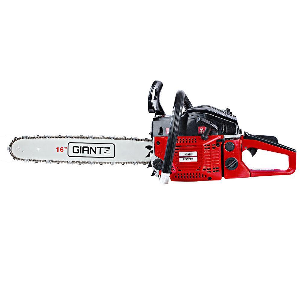 GIANTZ 45CC Petrol Commercial Chainsaw Chain Saw Bar E-Start Black - John Cootes