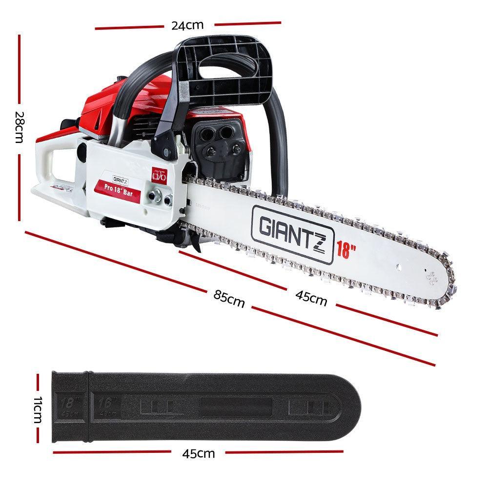 GIANTZ 45CC Petrol Commercial Chainsaw Chain Saw Bar E-Start Pruning - John Cootes