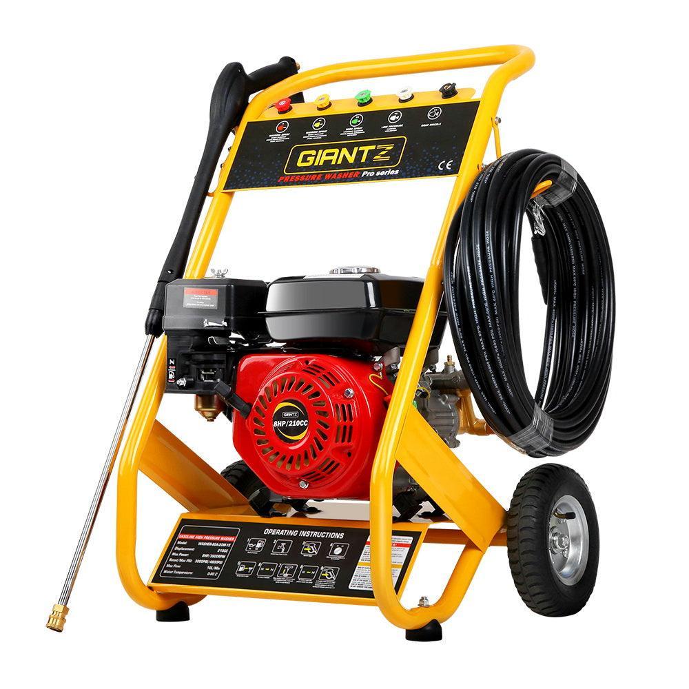 Giantz 4800PSI 8HP 20M Petrol High Pressure Cleaner Washer Water Jet Hose Gurney - John Cootes