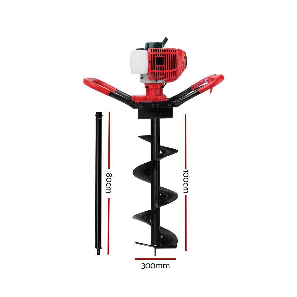 Giantz 66CC Post Hole Digger Petrol Earth Auger Bits Drill Borer Fence - John Cootes