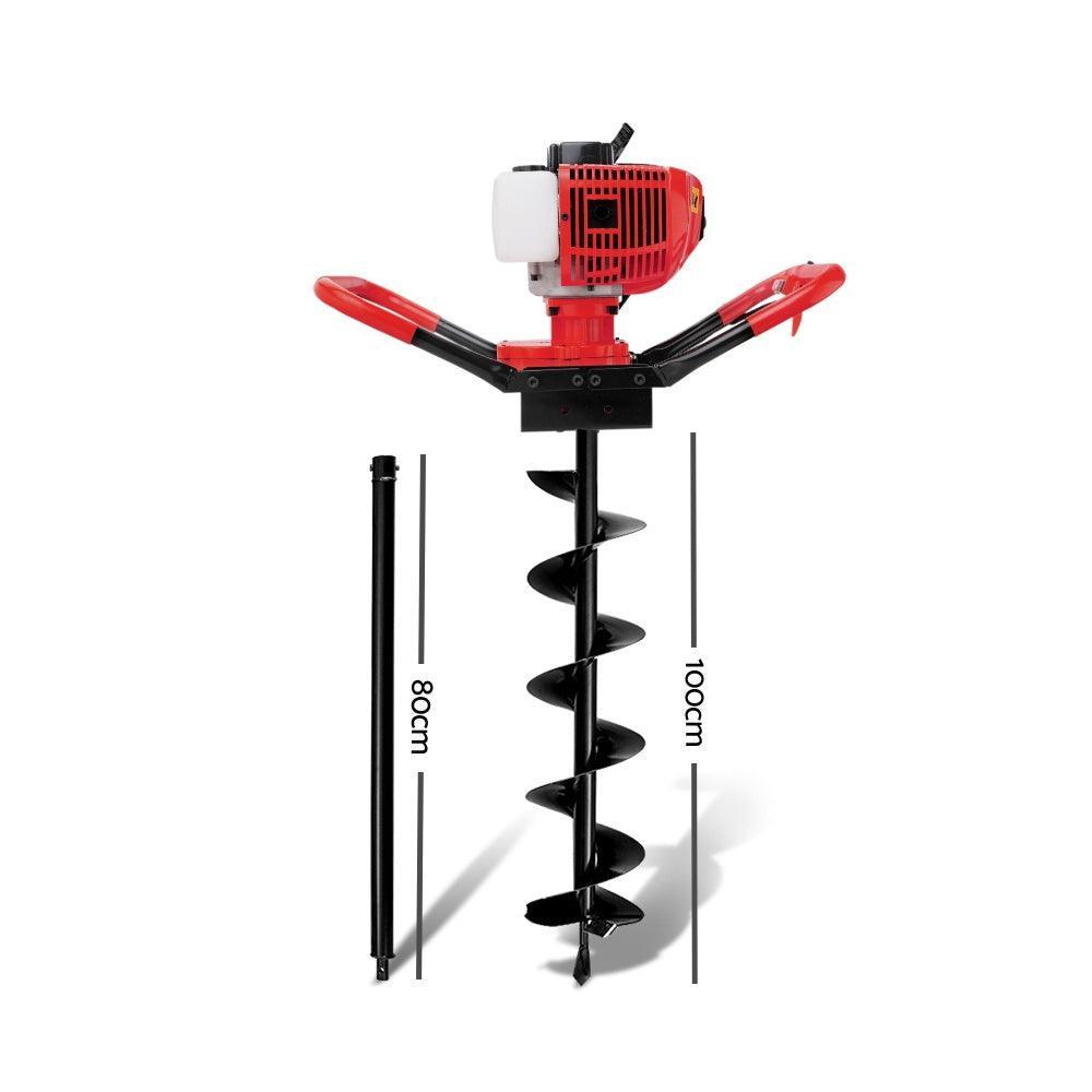 Giantz 80CC Petrol Post Hole Digger Drill Borer Fence Extension Auger Bits - John Cootes