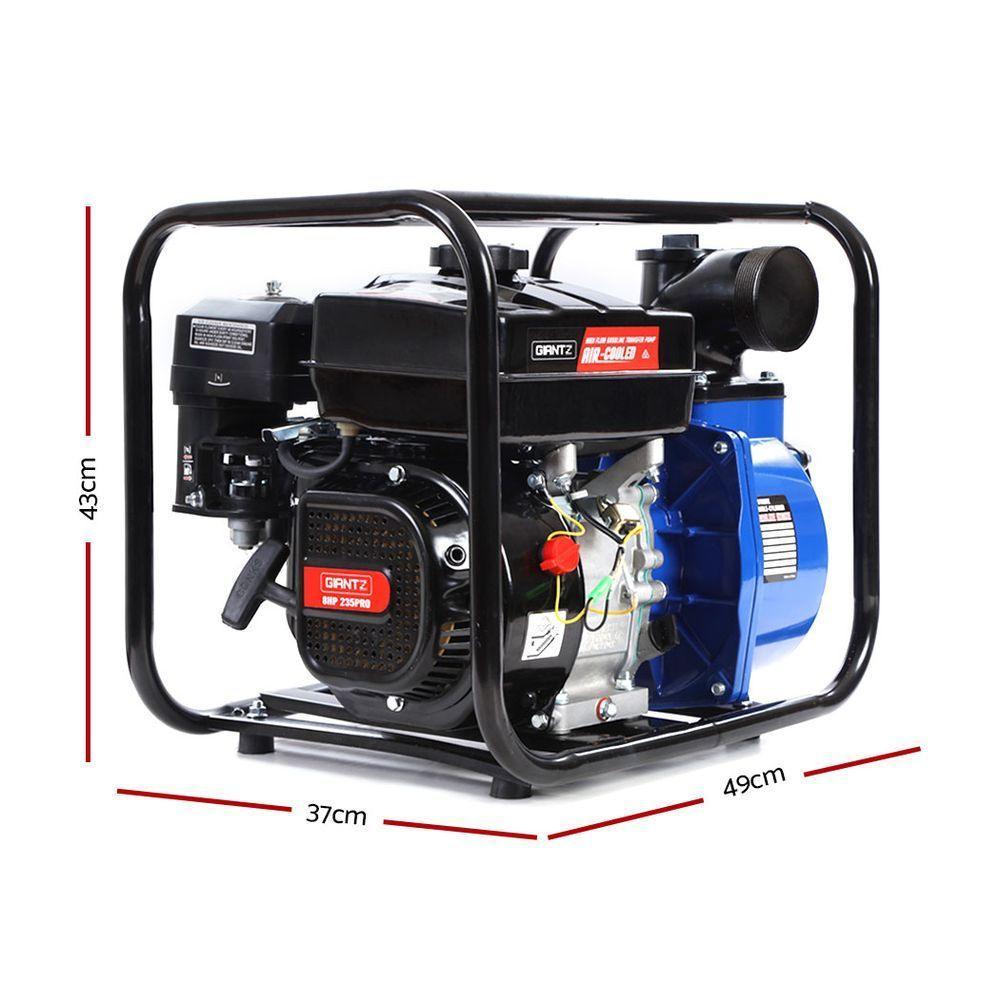 Giantz 8HP 3" Petrol Water Pump Garden Irrigation Transfer Blue - John Cootes