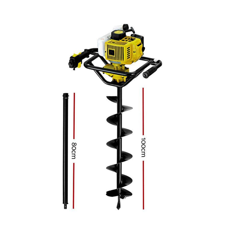 Giantz 92CC Petrol Post Hole Digger Auger Drill Borer Fence Earth Power 200mm - John Cootes